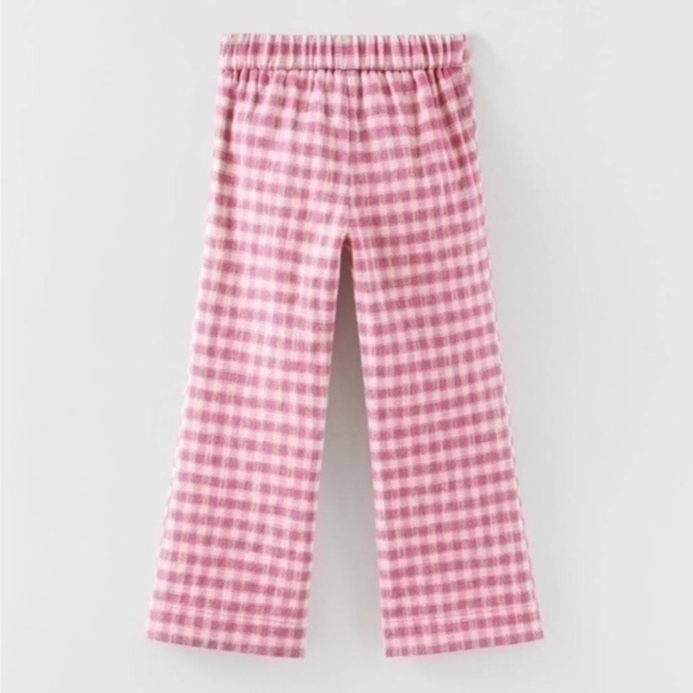 ZARA Gingham Pink pants 1283/388